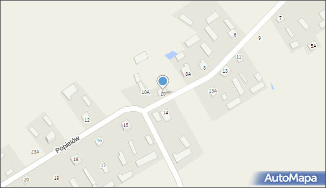 Popielów, Popielów, 10, mapa Popielów
