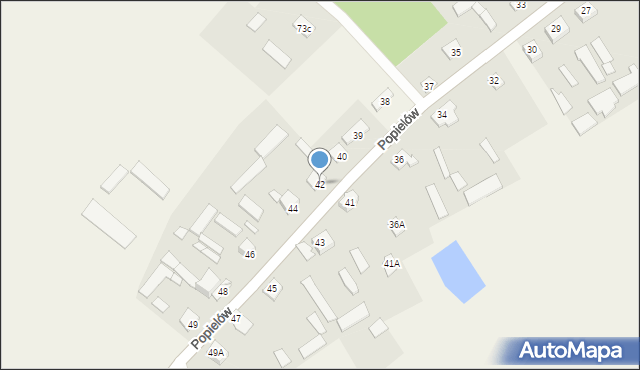 Popielów, Popielów, 42, mapa Popielów