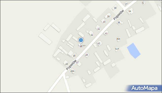 Popielów, Popielów, 46, mapa Popielów