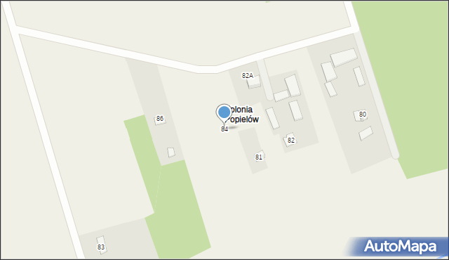 Popielów, Popielów, 84, mapa Popielów
