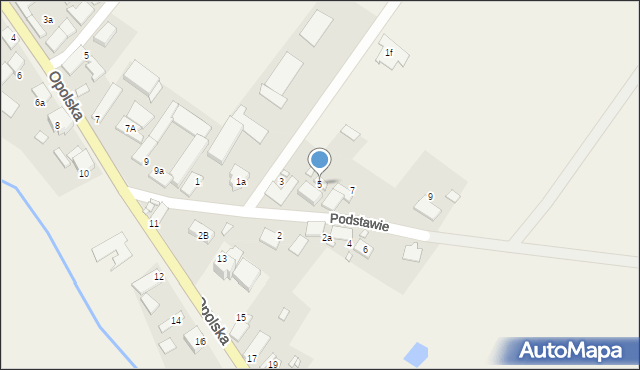 Popielów, Podstawie, 5, mapa Popielów