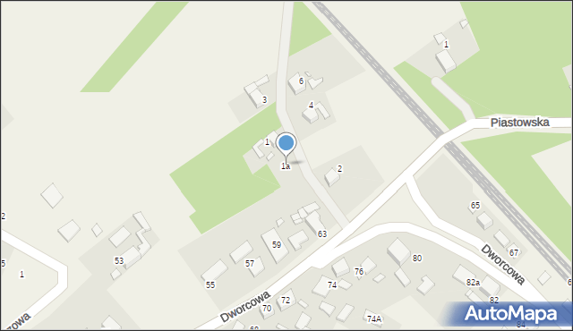 Popielów, Polna, 1a, mapa Popielów