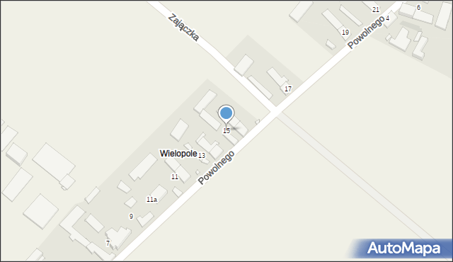 Popielów, Powolnego, 15, mapa Popielów