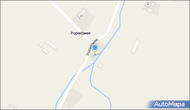 Popielówek, Popielówek, 28, mapa Popielówek