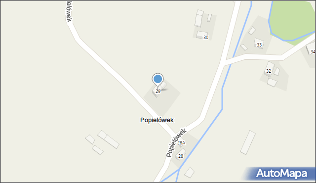 Popielówek, Popielówek, 29, mapa Popielówek