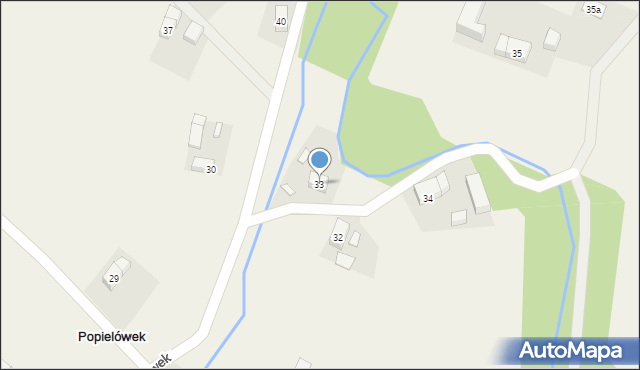 Popielówek, Popielówek, 33, mapa Popielówek