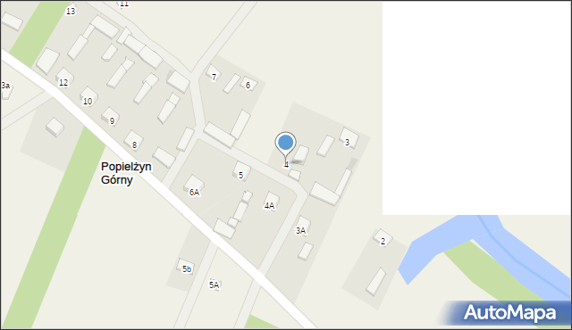 Popielżyn Górny, Popielżyn Górny, 4, mapa Popielżyn Górny