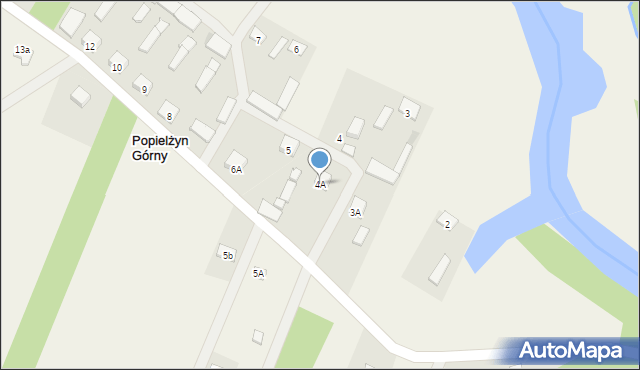 Popielżyn Górny, Popielżyn Górny, 4A, mapa Popielżyn Górny