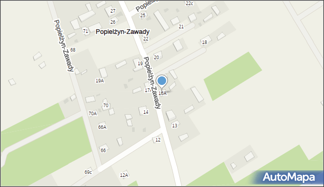 Popielżyn-Zawady, Popielżyn-Zawady, 16A, mapa Popielżyn-Zawady