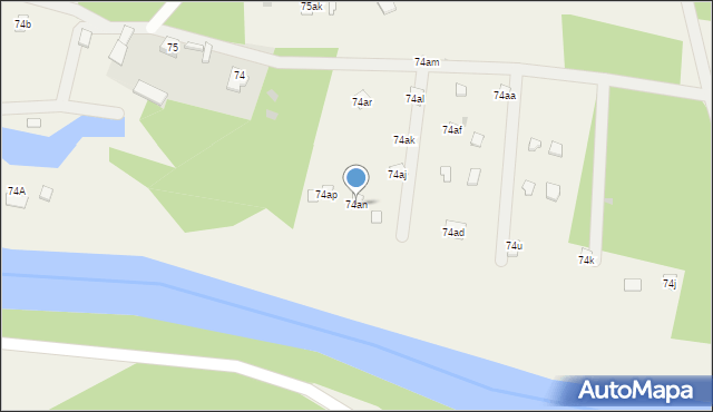 Popielżyn-Zawady, Popielżyn-Zawady, 74an, mapa Popielżyn-Zawady