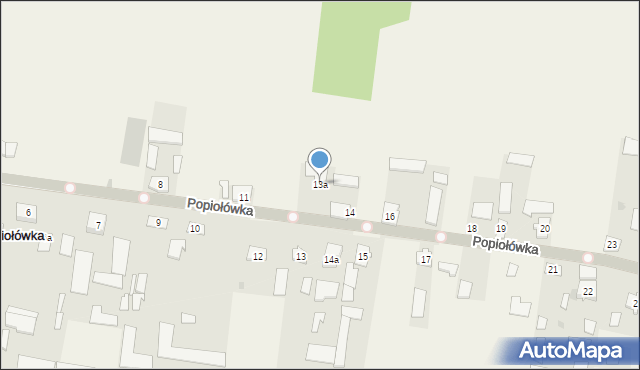 Popiołówka, Popiołówka, 13a, mapa Popiołówka