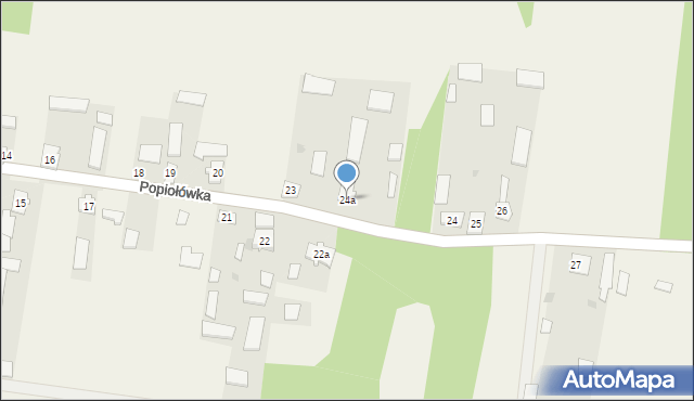 Popiołówka, Popiołówka, 24a, mapa Popiołówka