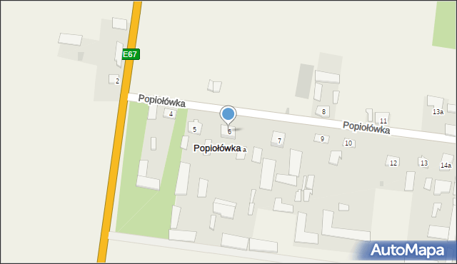 Popiołówka, Popiołówka, 6, mapa Popiołówka