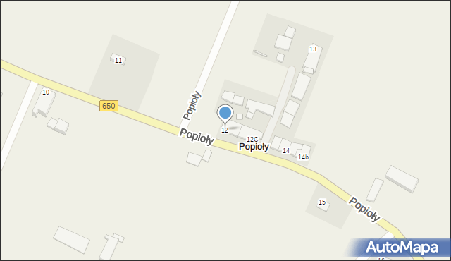 Popioły, Popioły, 12, mapa Popioły