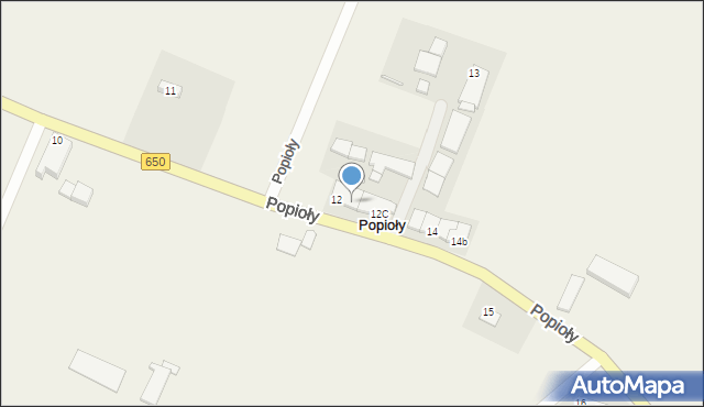 Popioły, Popioły, 12a, mapa Popioły