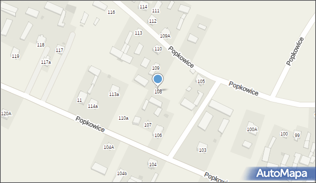 Popkowice, Popkowice, 108, mapa Popkowice