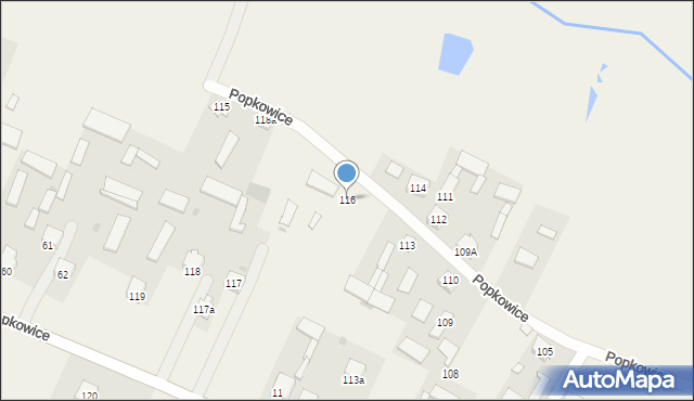 Popkowice, Popkowice, 116, mapa Popkowice