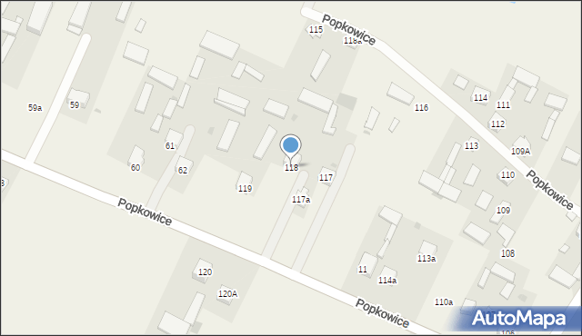 Popkowice, Popkowice, 118, mapa Popkowice