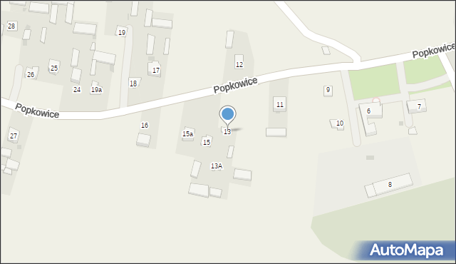 Popkowice, Popkowice, 13, mapa Popkowice