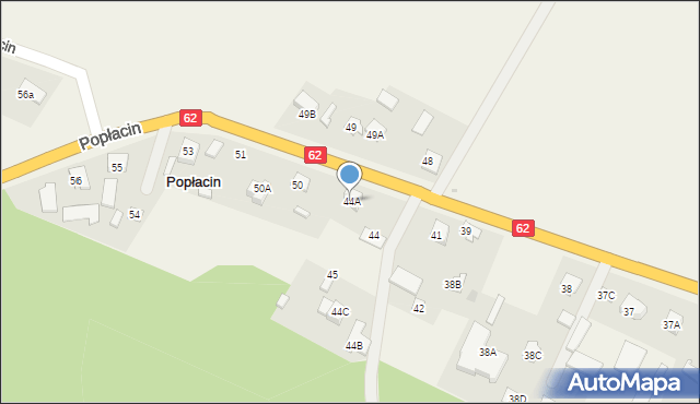 Popłacin, Popłacin, 44A, mapa Popłacin