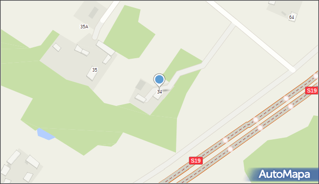 Popławce, Popławce, 34, mapa Popławce