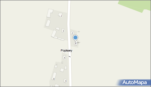 Popławy, Popławy, 4, mapa Popławy