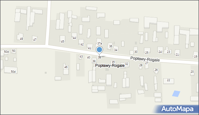 Popławy-Rogale, Popławy-Rogale, 38, mapa Popławy-Rogale