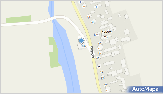Popów, Popów, 55, mapa Popów