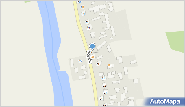Popów, Popów, 76, mapa Popów