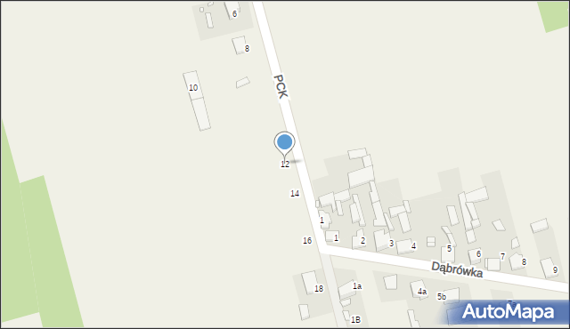 Popów, Polskiego Czerwonego Krzyża, 12, mapa Popów