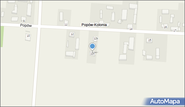 Popów, Popów, 12c, mapa Popów
