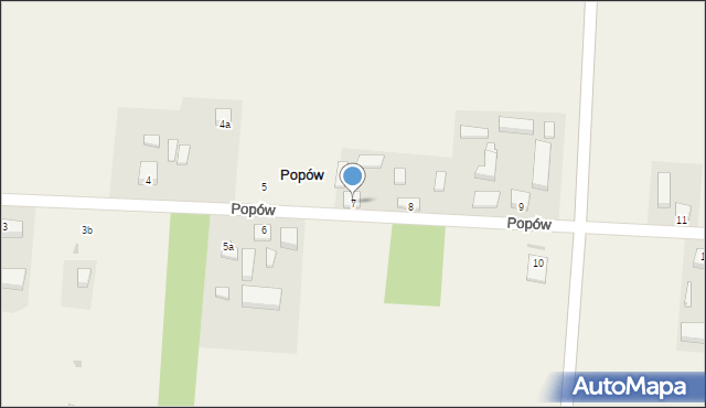 Popów, Popów, 7, mapa Popów