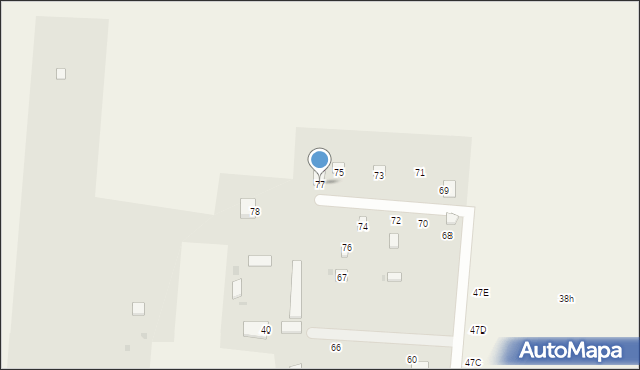Popów, Popów, 77, mapa Popów