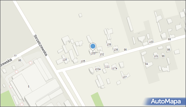 Popów, Popów, 103, mapa Popów