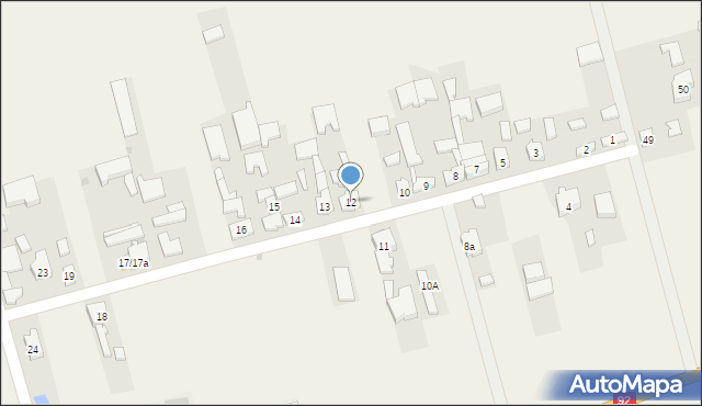 Popów, Popów, 12, mapa Popów