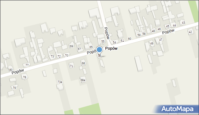 Popów, Popów, 64, mapa Popów
