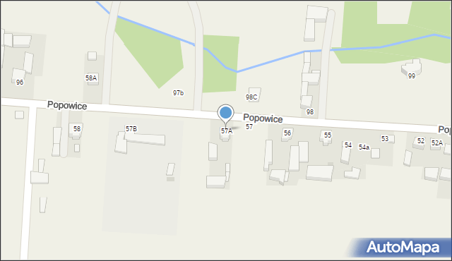 Popowice, Popowice, 57A, mapa Popowice