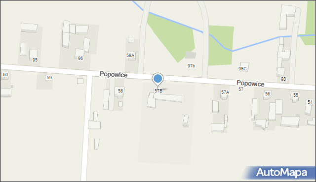 Popowice, Popowice, 57B, mapa Popowice