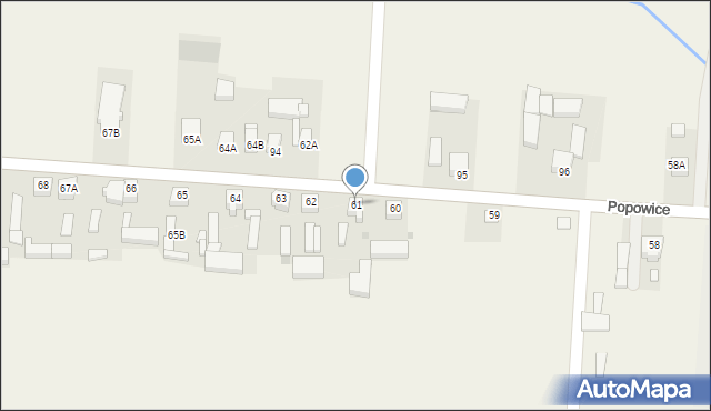 Popowice, Popowice, 61, mapa Popowice