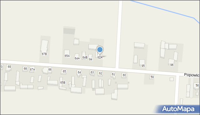 Popowice, Popowice, 62A, mapa Popowice