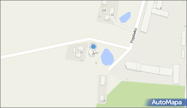 Popówko, Popówko, 20, mapa Popówko