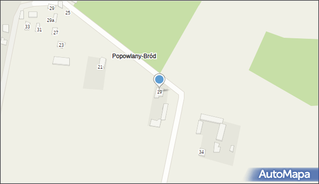 Popowlany, Popowlany, 19, mapa Popowlany