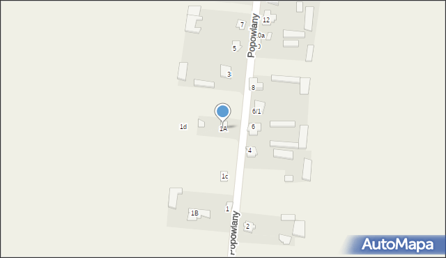 Popowlany, Popowlany, 1A, mapa Popowlany