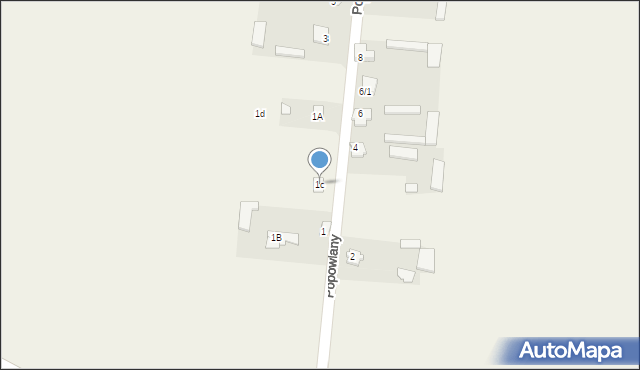 Popowlany, Popowlany, 1c, mapa Popowlany