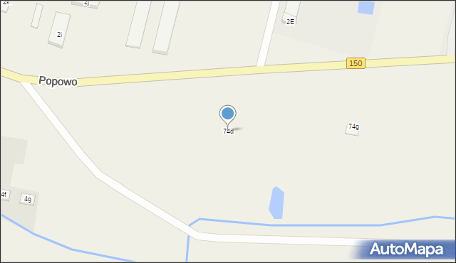 Popowo, Popowo, 74d, mapa Popowo