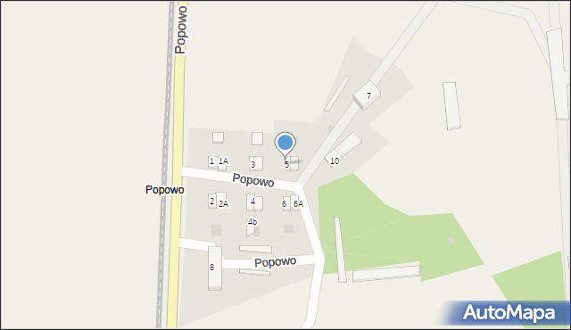 Popowo, Popowo, 5, mapa Popowo