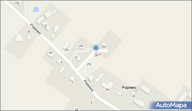 Popowo, Popowo, 15c, mapa Popowo