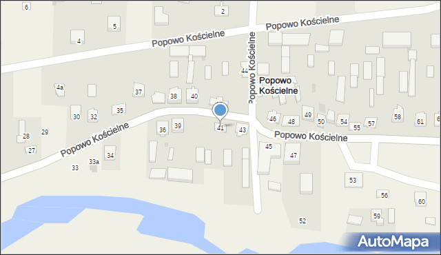 Popowo Kościelne, Popowo Kościelne, 41, mapa Popowo Kościelne