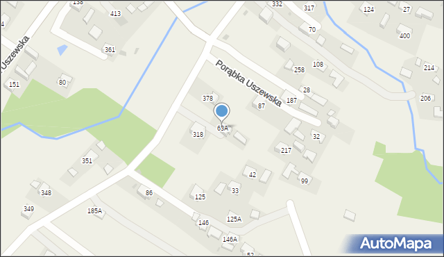 Porąbka Uszewska, Porąbka Uszewska, 63A, mapa Porąbka Uszewska