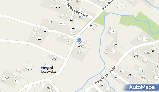 Porąbka Uszewska, Porąbka Uszewska, 83A, mapa Porąbka Uszewska